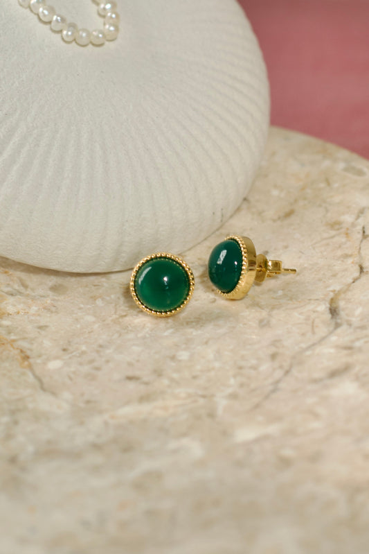 Sylvie Green Onyx Earrings