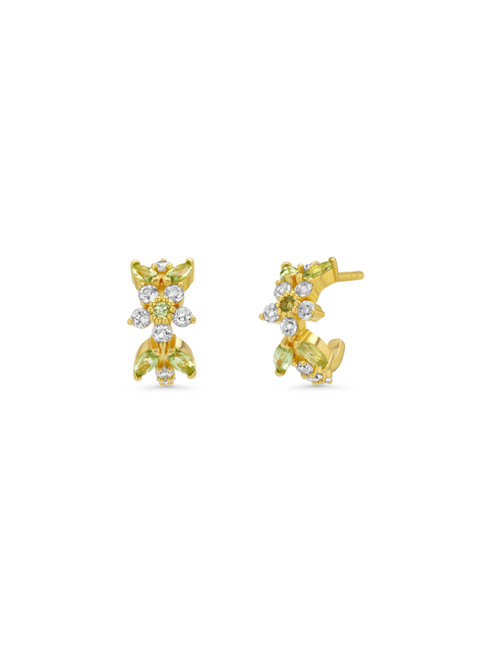 Floral Hoop Earrings