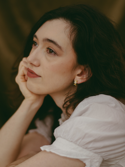 Floral Hoop Earrings